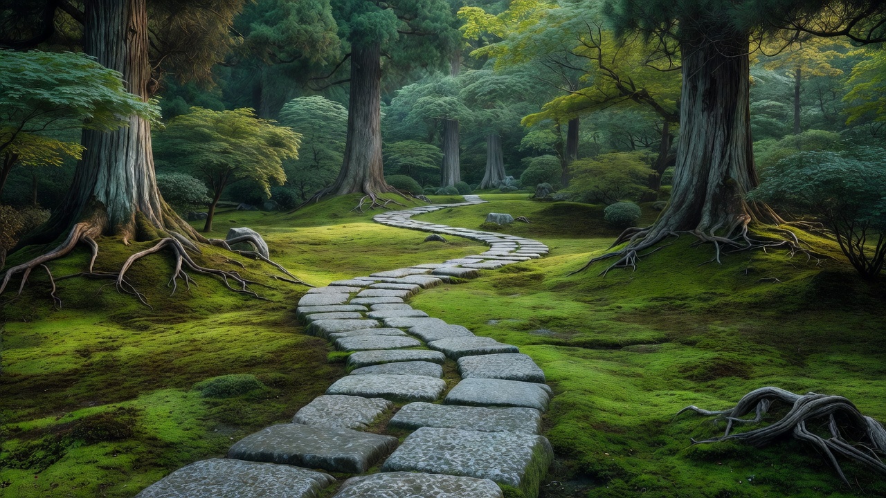 苔庭の小径