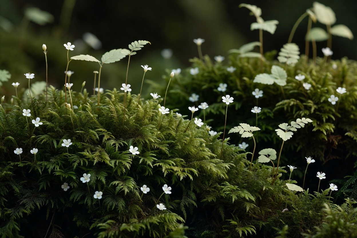 苔に咲く野花